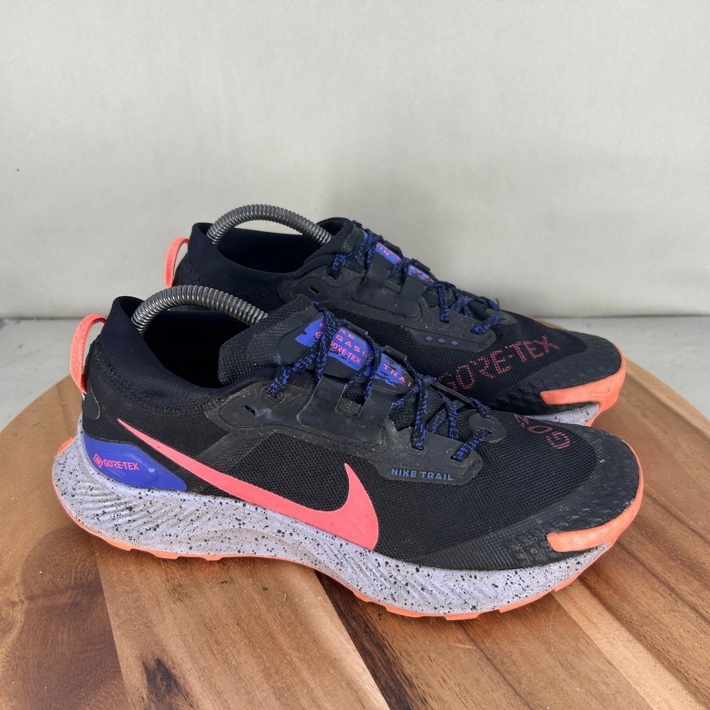 Nike Pegasus Trail 3 GTX Black Bright Crimson DC8794-002 Mens 10 Waterproof